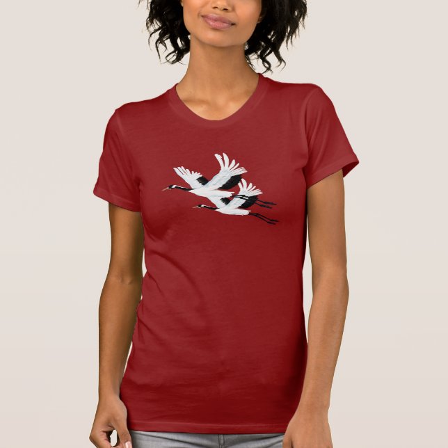 Two Flying Cranes T-Shirt (Front)