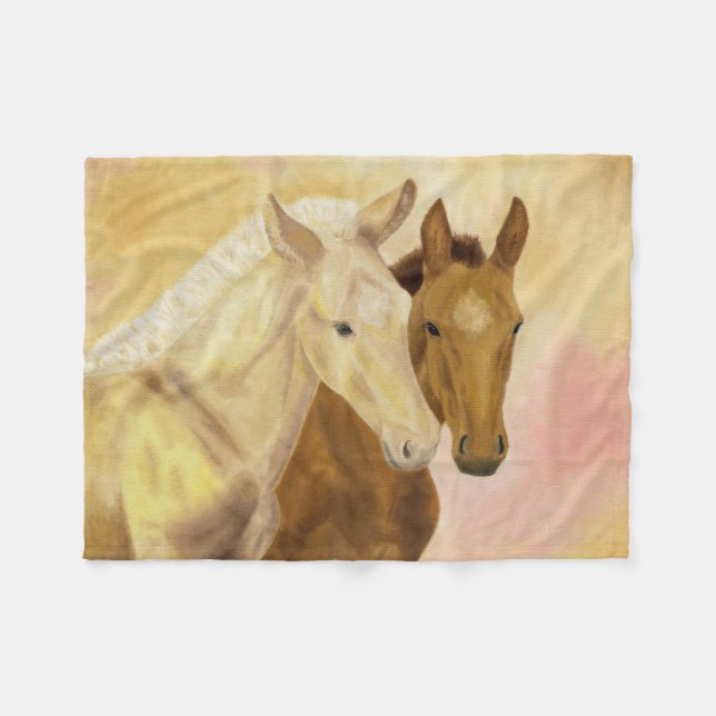 Two Foals fleece Blanket (Front (Horizontal))