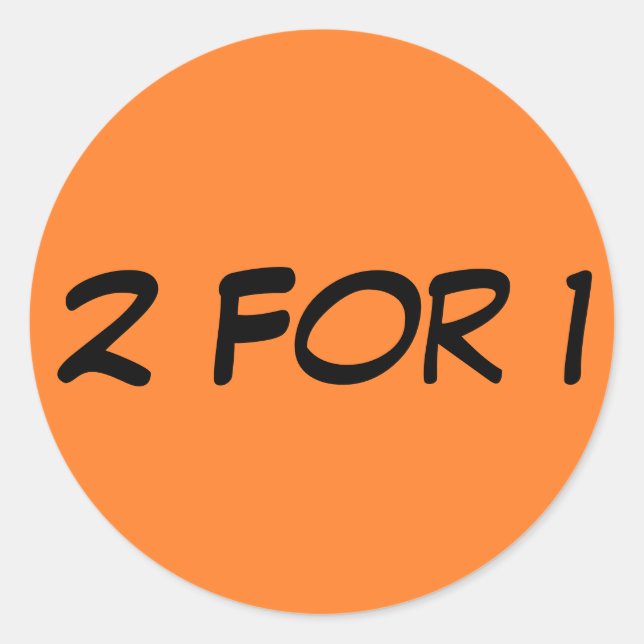 Two for One Classic Round Sticker (Front)