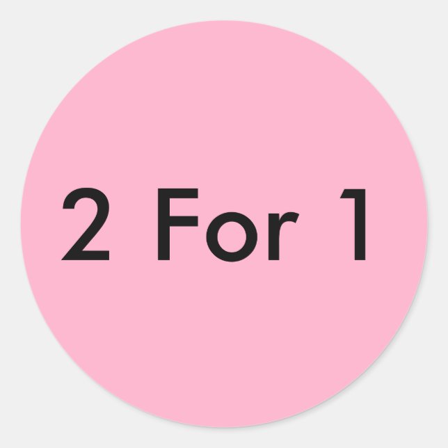 Two for One Classic Round Sticker (Front)