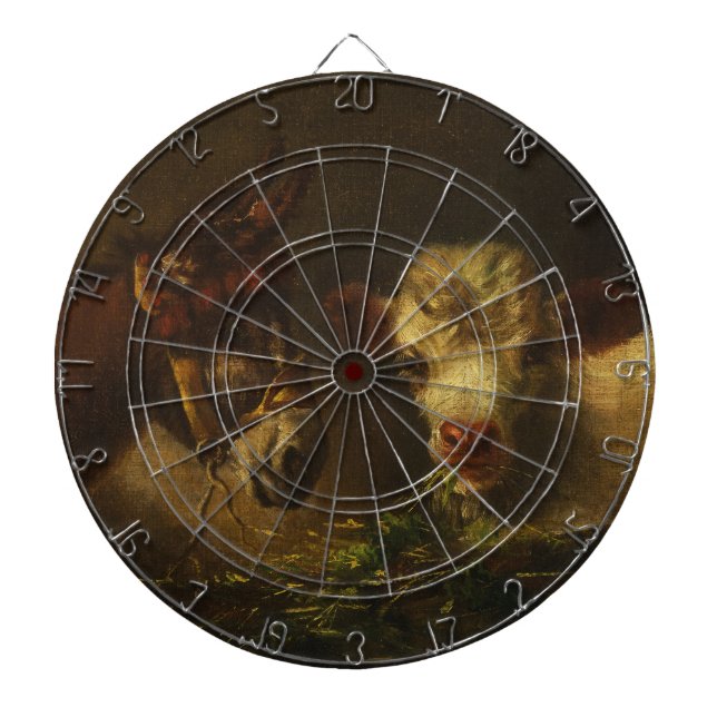 Two Friends (Donkey and Lamb) (Farm Animals) Dartboard (Front)
