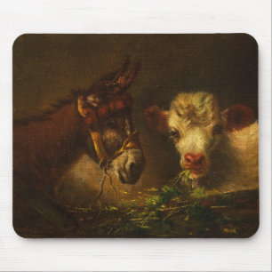 Two Friends (Donkey and Lamb) (Farm Animals) Mouse Mat