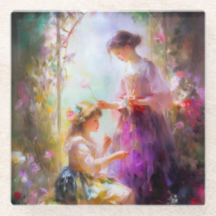 Two Friends  Glass Coaster