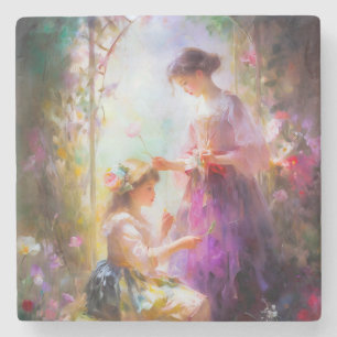 Two Friends  Stone Coaster