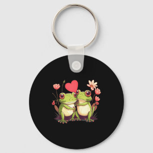 Two Frogs Valentines Day Love On Couple Frog Key Ring