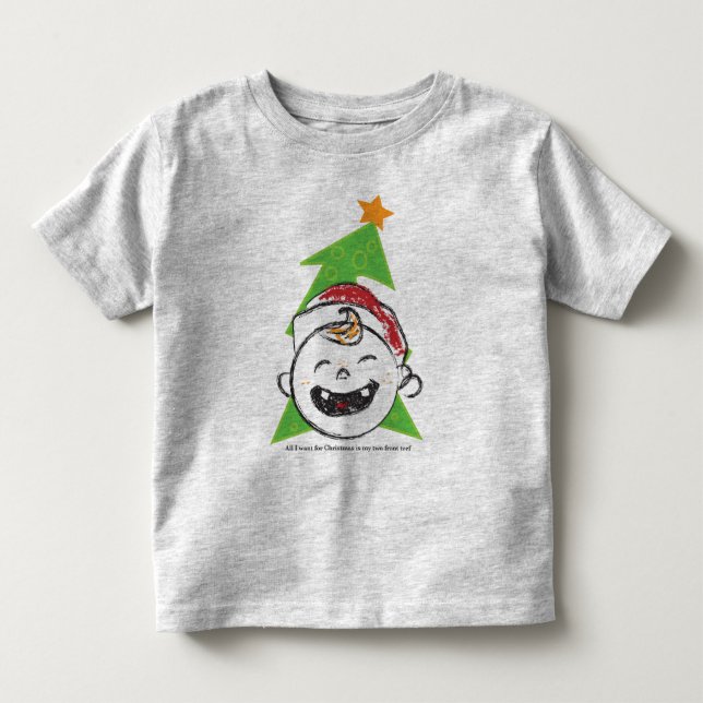 Two Front Teef Christmas Toddler T-Shirt (Front)