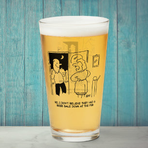 Two Funny Beer Themed Cartoons. Glass