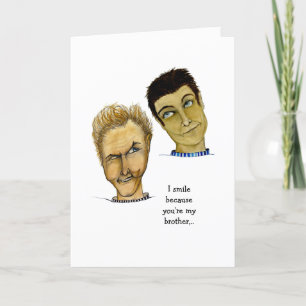 Two Funny Brothers Card