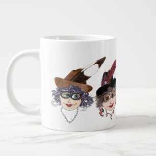 Two Funny Friends Large Coffee Mug