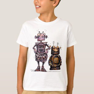 Two Funny Kid's Robots T-Shirt