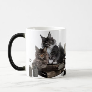 Two furry Maine Coon kittens Magic Mug