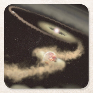 Two Gas Giant Exoplanets Orbiting A Young Star Square Paper Coaster