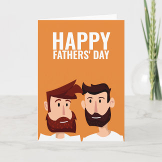Two Gay Dads Happy Fathers Day Card