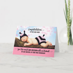 TWO Gay Dads New Daughter Baby Congratulations Card