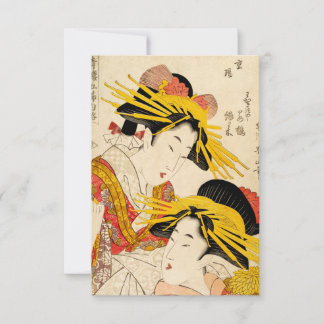 Two Geisha Fine Art Thank You Card
