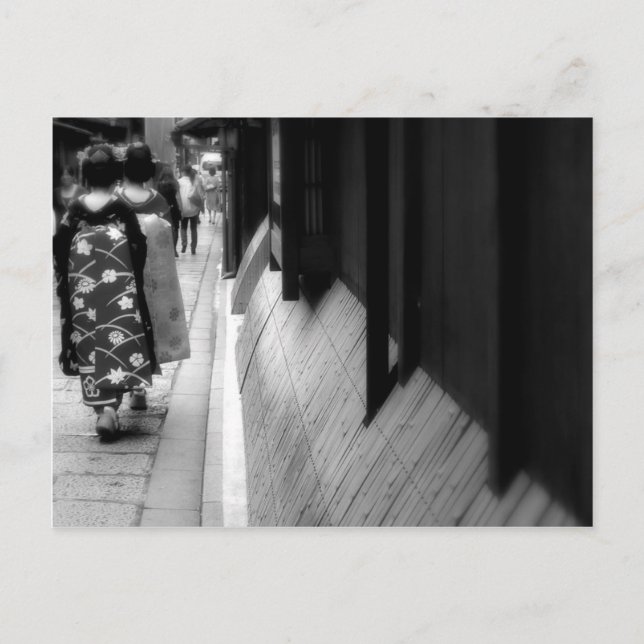 Two Geisha in Kyoto Postcard (Front)