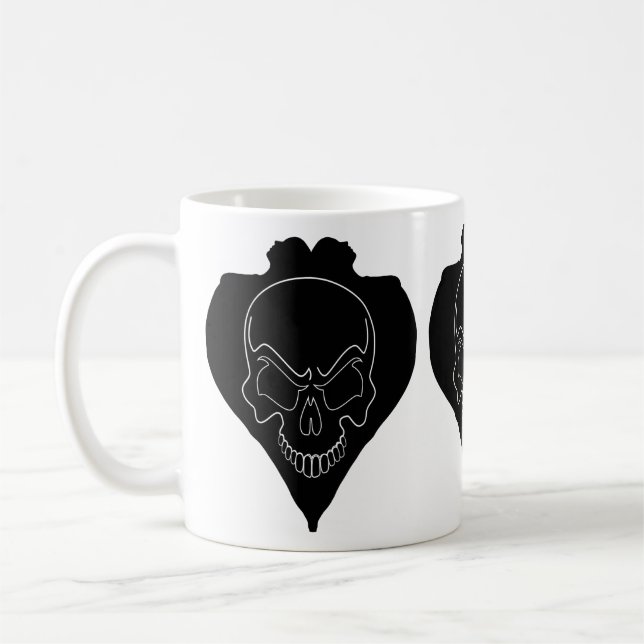 Two Girls And Skull Coffee Mug (Left)