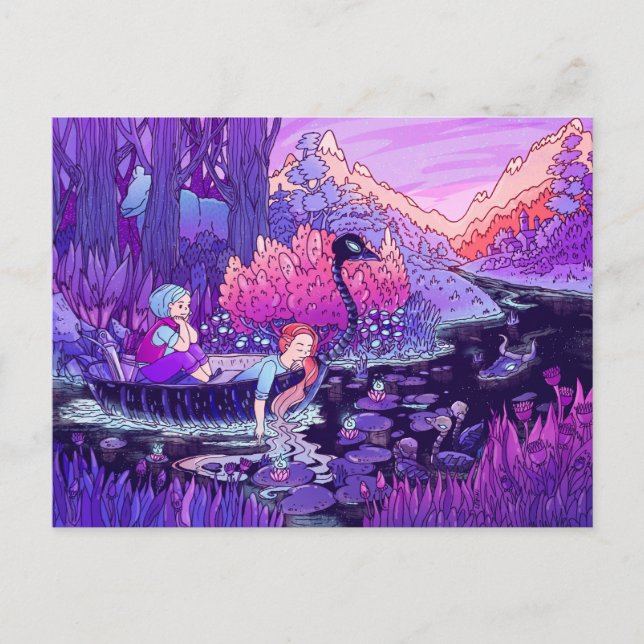 Two girls are sailing the Black River Postcard (Front)