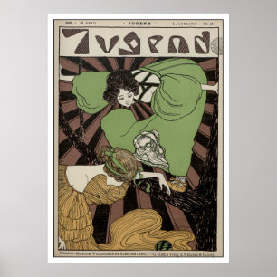 Two Girls - Art Nouveau Poster
