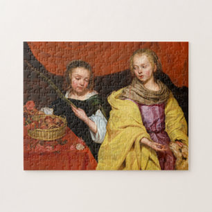Two Girls as Saint Agnes and Saint Dorothea Jigsaw Puzzle