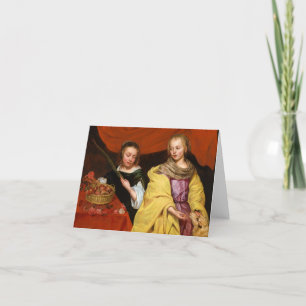 Two Girls as Saint Agnes and Saint Dorothea Thank You Card