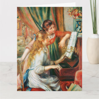 Two Girls at the Piano by Renoir Big Card