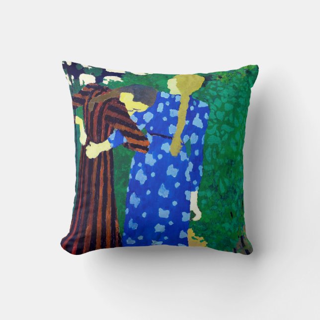 Two Girls, Edouard Vuillard Cushion (Front)