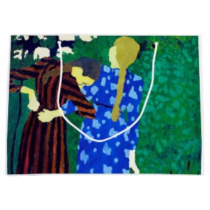 Two Girls, Edouard Vuillard Large Gift Bag