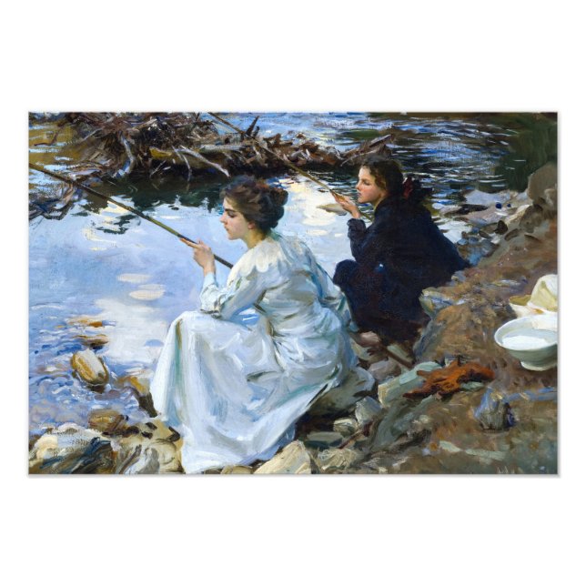 Two Girls Fishing, 1912 by John Singer Sargent Photo Print (Front)