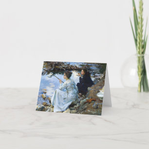 Two Girls Fishing, 1912 by John Singer Sargent Thank You Card