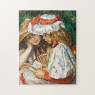 Two Girls Reading By Pierre Auguste Renoir Jigsaw Puzzle