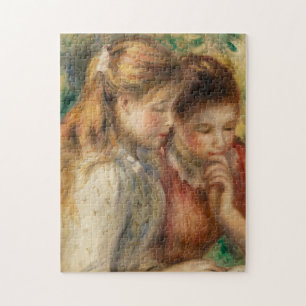 Two Girls Reading - Renoir Impressionist Painting  Jigsaw Puzzle