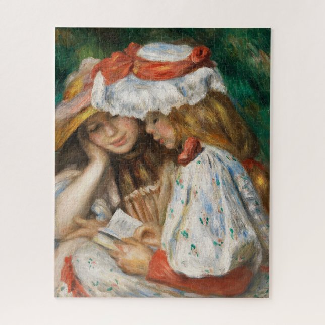 Two Girls Reading - Renoir Impressionist Painting Jigsaw Puzzle (Vertical)
