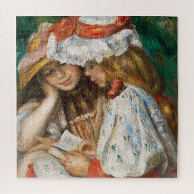 Two Girls Reading - Renoir Impressionist Painting Jigsaw Puzzle (Vertical)
