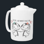 Two Girls Together Is Our Place To Be<br><div class="desc">Two Girls Together Is Our Place To Be Teapot - Nothing says I love you better than sharing a cup of tea together especially with this mega cute teapot featuring two girls. A wonderful gift idea for couples, best friends, parents and kids as well! What a valentines day gift idea!...</div>