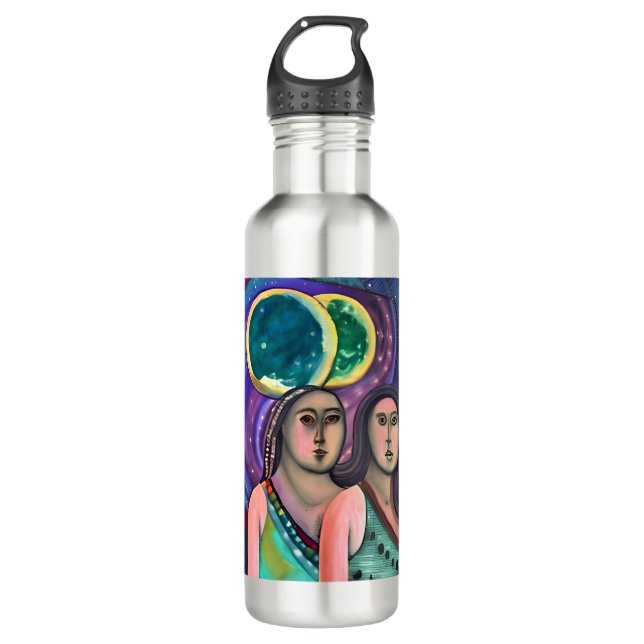Two Girls Under the Moons 710 Ml Water Bottle (Front)