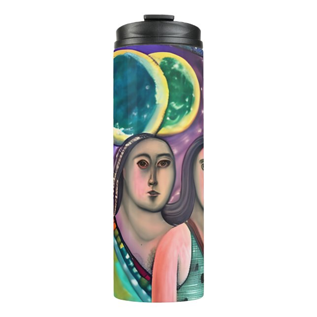Two Girls Under the Moons Thermal Tumbler (Front)