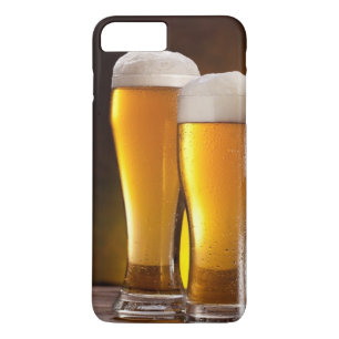 Two glasses of beers on a wooden table iPhone 8 plus/7 plus case