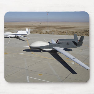 Two Global Hawks parked on a ramp Mouse Mat