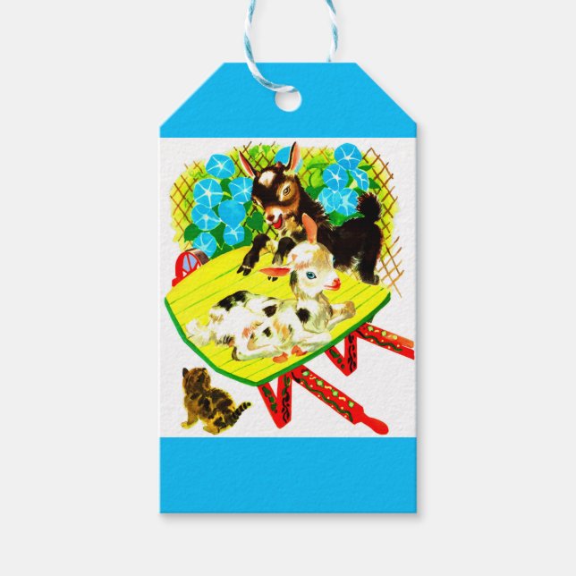  two goats one kitten gift tags (Front)