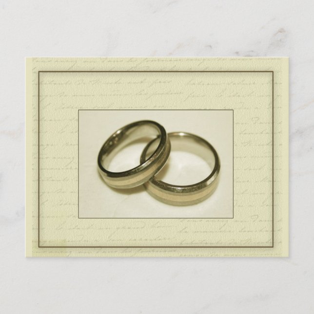 Two gold wedding rings postcard (Front)
