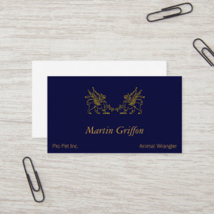Two Golden Griffons Business Card