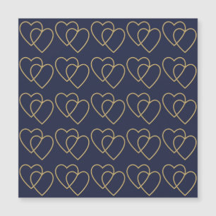 Two golden loving hearts pattern