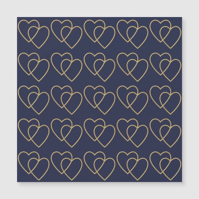 Two golden loving hearts pattern (Front)