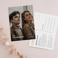 Two Graduates Double Photo Graduation Announcement