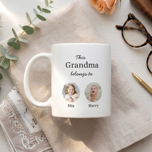 Two Grandchildren Personalised  Coffee Mug