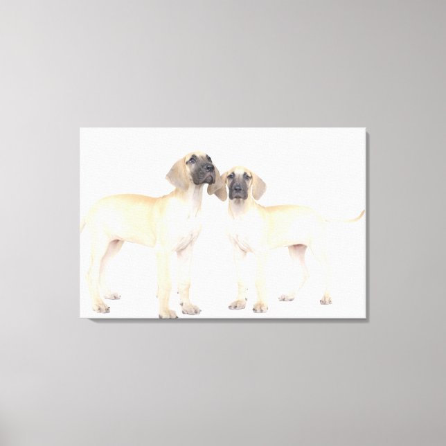Two Great Danes Canvas Print (Front)