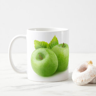 Two green apples coffee mug