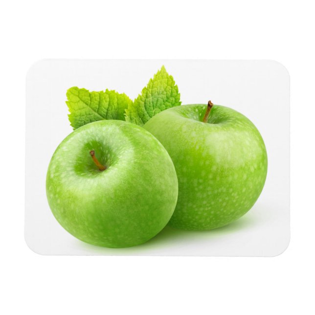 Two green apples magnet (Horizontal)