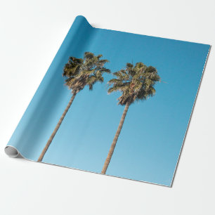 Two green coconut trees wrapping paper